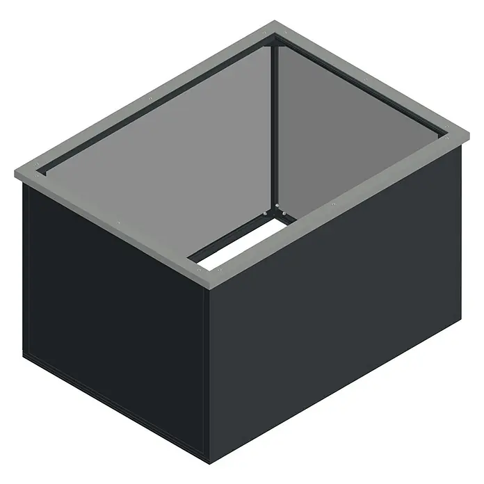 KGT Schneckenblech - Passend für: KGT Hochbeet Alu 130, Pressblank - Illustration eines modernen Pflanzgefäßes mit elegantem Design, das sich perfekt für den Innen- und Außenbereich eignet.