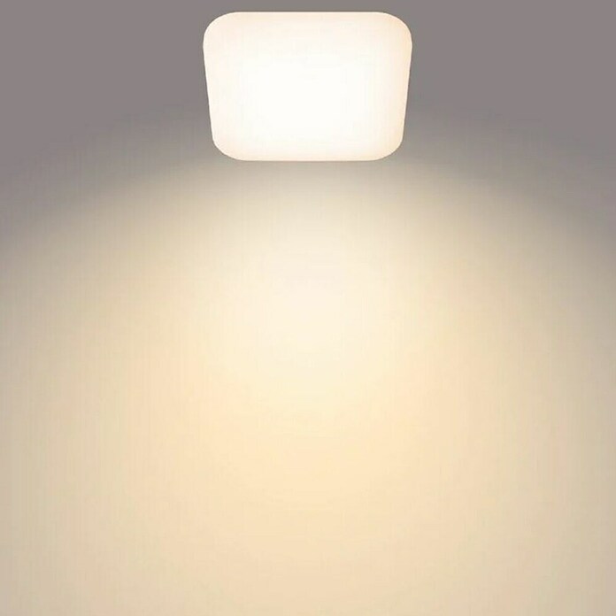 Philips LED stropna svjetiljka Mauce  (12 W, 1.200 lm, D x Š x V: 26 x 26 x 6,5 cm, Boja svjetla: Topla bijela) | BAUHAUS