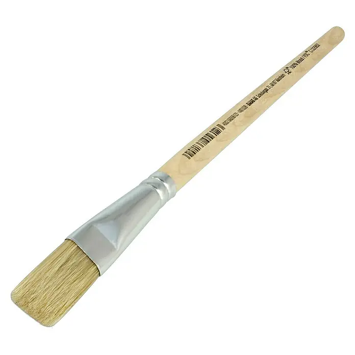 swingcolor Komfort Universal-Pinsel - Größe Pinsel: 3, Chinaborsten, Naturholz - Pinsel mit hellem Holzgriff, silberner Zwinge und weichen Borsten für vielseitige Maltechniken. Ideal für Künstler und Hobbybastler.