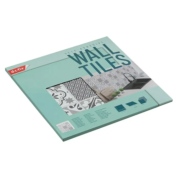 D-c-fix Fliesensticker - 6 Stk., 33,5 x 33,5 cm, Oriental Tiles - Das Bild zeigt eine Packung d-c-fix selbstklebende Wandfliesen in einem hellen, ansprechenden Design für eine einfache Wandgestaltung.