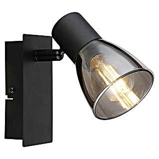 Globo Claude Foco de pared (40 W, L x An x Al: 16 x 7 x 14 cm, Negro, E14)