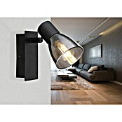 Globo Claude Foco de pared (40 W, L x An x Al: 16 x 7 x 14 cm, Negro, E14) | BAUHAUS