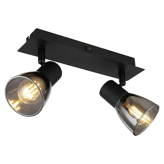 Globo Claude Regleta (40 W, L x An x Al: 7 x 25 x 15,5 cm, Negro, E14, 2 ud.) | BAUHAUS