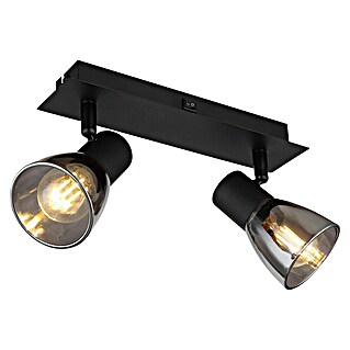 Globo Claude Regleta (40 W, L x An x Al: 7 x 25 x 15,5 cm, Negro, E14, 2 ud.)