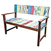Sunfun Gartenbank aus Bootsplanken (L x B x T: 124 x 60 x 88 cm, Used-Look kräftig)