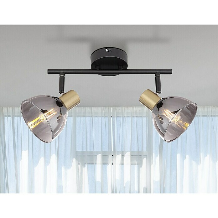 Globo Regleta Jay (25 W, L x An x Al: 30 x 11 x 17,5 cm, Negro, E14) | BAUHAUS