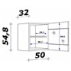 Flex-Well Valero Glas-Hängeschrank (32 x 50 x 54,8 cm, Weiß) | BAUHAUS