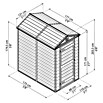 Caseta para jardín (An. 1,77 × p. 1,22 m, Policarbonato, Con placa de fondo)