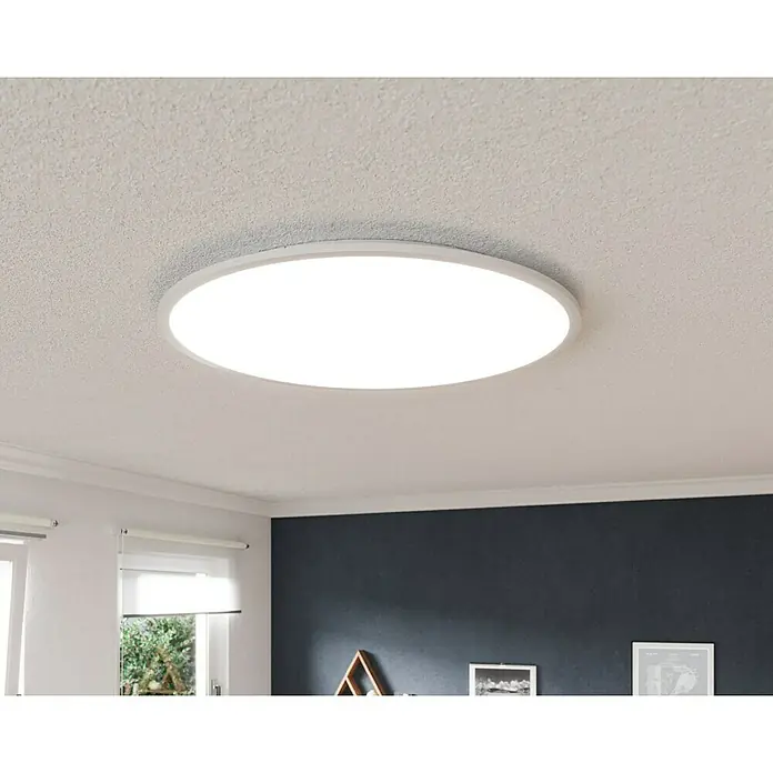 Tween Light LED-Panel rund RC-CCT-DIM - 58 W, Ø x H: 100 x 5 cm, Weiß, Mehrfarbig - Moderne runde Deckenleuchte in Weiß, die ein helles und gleichmäßiges Licht im Raum verteilt. Ideal für Wohn- und Schlafräume.