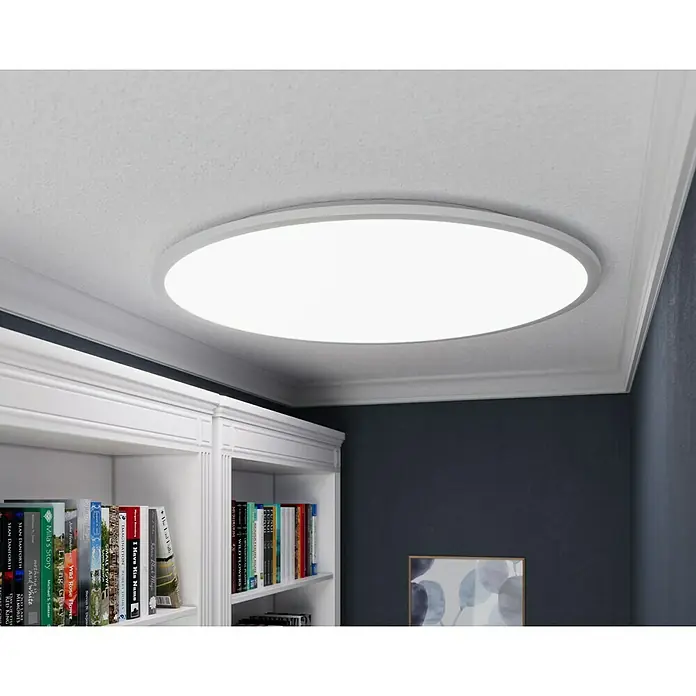 Tween Light LED-Panel rund RC-CCT-DIM - 58 W, Ø x H: 100 x 5 cm, Weiß, Mehrfarbig - Runde LED-Deckenleuchte mit weißem Rahmen, die ein helles, gleichmäßiges Licht spendet und eine moderne Atmosphäre schafft.