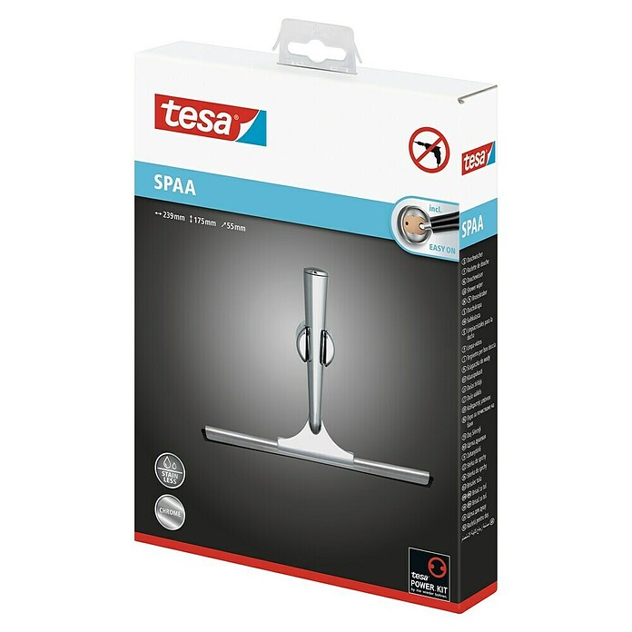 Tesa Bad- en douchewisser Spaa (Metaal, Chroom, Met houder) | BAUHAUS