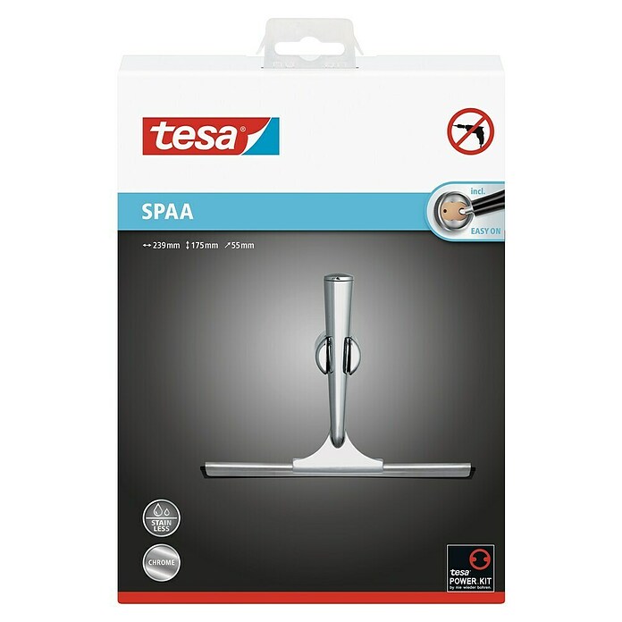 Tesa Bad- en douchewisser Spaa (Metaal, Chroom, Met houder) | BAUHAUS