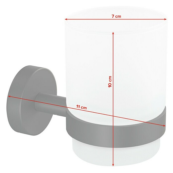 Tesa Moon Tandenborstelbeker MOON (Met houder, Metaal, Wit) | BAUHAUS