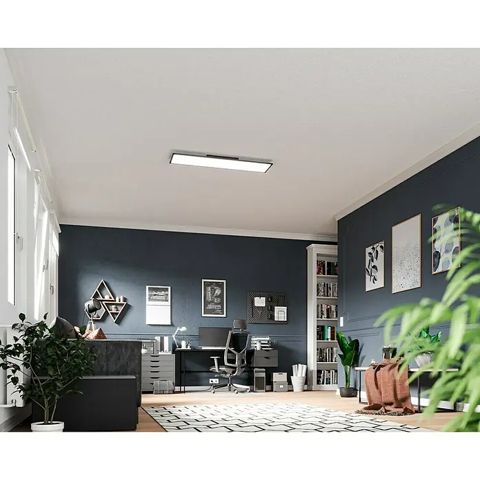 Tween Light LED-Panel CCT-RC-DIM - 32,5 W, L x B x H: 120 x 30 x 5 cm - Elegante Bürobeleuchtung: Die moderne Deckenleuchte sorgt für eine helle und angenehme Arbeitsatmosphäre im stilvollen Heimbüro.