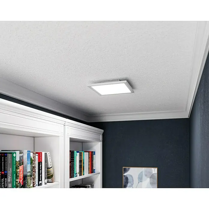 Tween Light LED-Panel RGB-RC-CCT-DIM - 15,5 W, L x B x H: 30 x 30 x 5,5 cm, Weiß, RGBW - Eine quadratische Deckenleuchte mit schlichtem Design, ideal für moderne Innenräume, die helles und gleichmäßiges Licht spendet.