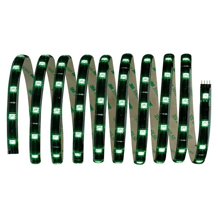 Paulmann LED-Band YourLED Basisset RGB - Länge: 3 m, Lichtfarbe: RGB, 18,8 W, 550 lm - Flexible LED-Leiste mit grünen Lichtern und 3M-Kleberückseite für einfache Installation und vielseitige Anwendungsmöglichkeiten.