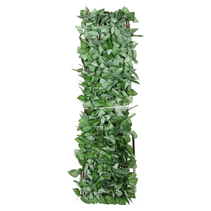 Faura Celosía extensible Mimbre con Hojas de Arce - 2 x 1 m, Verde - Valla de hojas artificiales, ofrece privacidad y un toque verde. Ideal para jardín, balcón y terraza con un aspecto natural.