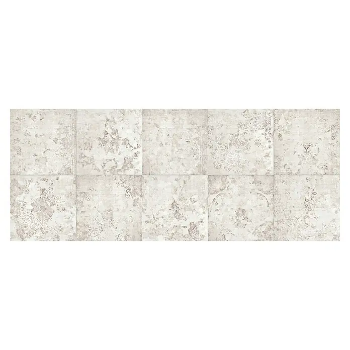 Feinsteinzeugfliese Bagdad - 59,2 x 59,2 cm, Beige, Matt - Ein Arrangement von beigen Fliesen mit dezentem Muster, ideal für eine stilvolle und elegante Raumgestaltung.