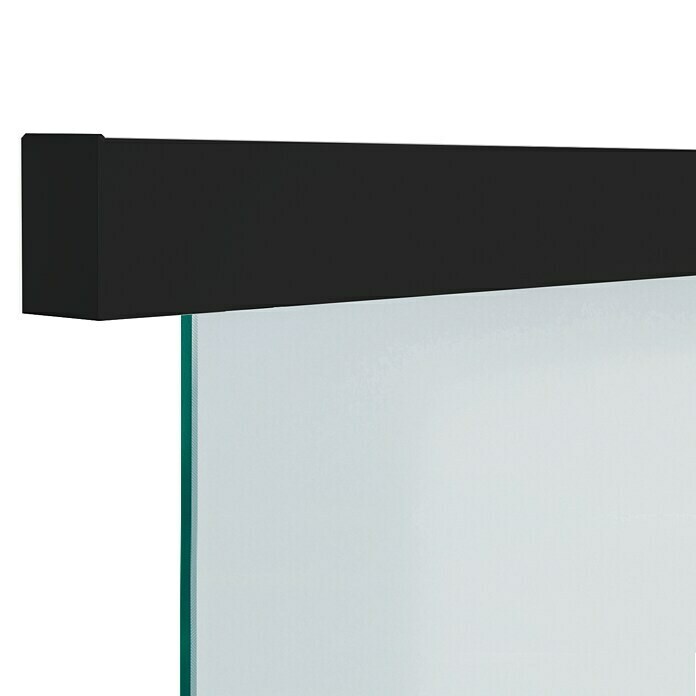 Diamond Doors Black Edition Ferrure de porte coulissante en verre Linea 40 Premium verre/bois