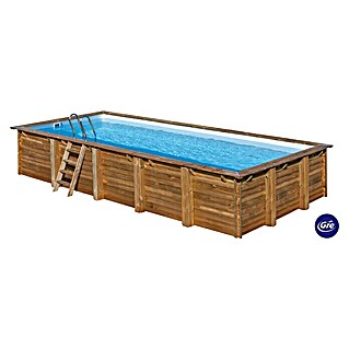 Gre Holz-Pool (L x B x H: 800 x 600 x 146 cm, Natur, 37 050 l)