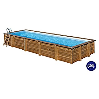 Gre Holz-Pool (L x B x H: 1 018 x 427 x 146 cm, Natur, 50 000 l)