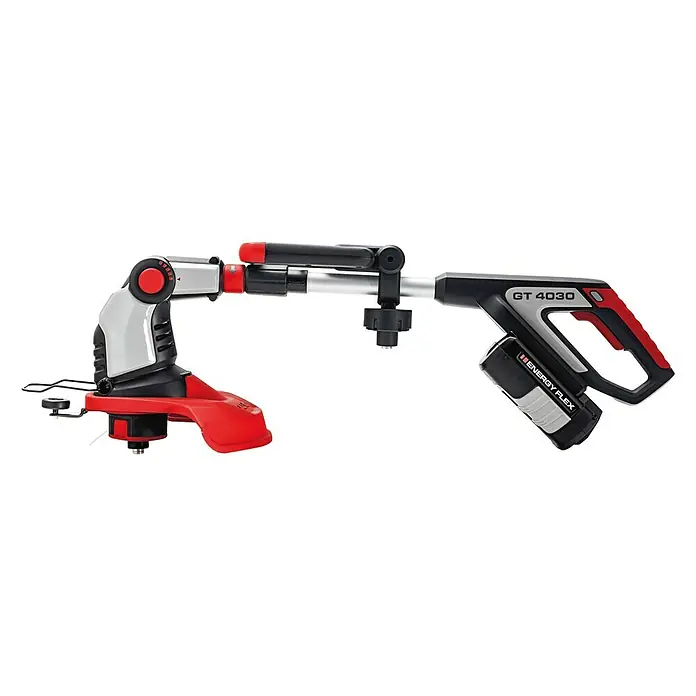 AL-KO 36V Akku-Rasentrimmer GT 4030 - 36 V, 4 Ah, Li-Ionen, Ohne Akku, Schnittbreite Faden: 30 cm - Abbildung eines Akku-Rasentrimmers GT 4030 mit roter und schwarzer Farbe und silbernen Details, ideal für die Gartenarbeit.