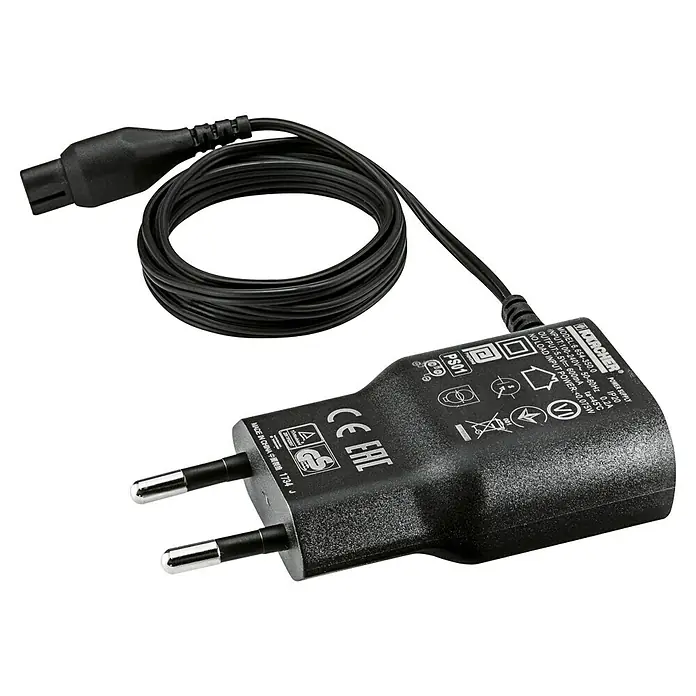 Kärcher Ladegerät - Passend für: Kärcher Fenstersauger WV Serie - Schwarzes Kärcher-Netzteil mit gewickeltem Kabel und Stecker für die Steckdose. Ideal für die Stromversorgung von Kärcher-Geräten.