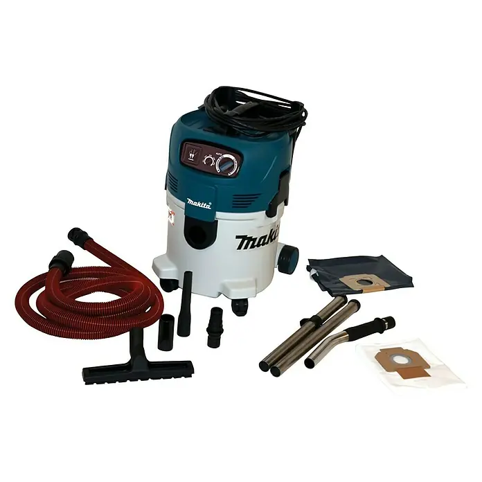 Makita Elektro-Nass- & Trockensauger VC3012M - 1.500 W, Behältervolumen: 30 l - Ein Makita Nass- und Trockensauger mit Zubehör wie Düsen, Schlauch, Saugrohren und Staubsäcken. Ideal für Werkstatt und Baustelle.