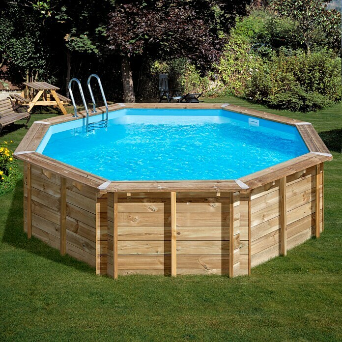 Gre Piscina de madera Violette 2 (Ø x Al: 500 x 127 cm, Marrón, 15.500 l) | BAUHAUS