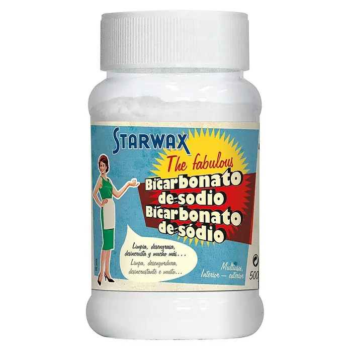 Starwax Limpiador Bicarbonato de sodio - 500 g - Starwax Bicarbonato de Sodio: un producto de limpieza versátil con diseño retro, apto para uso interior y exterior.