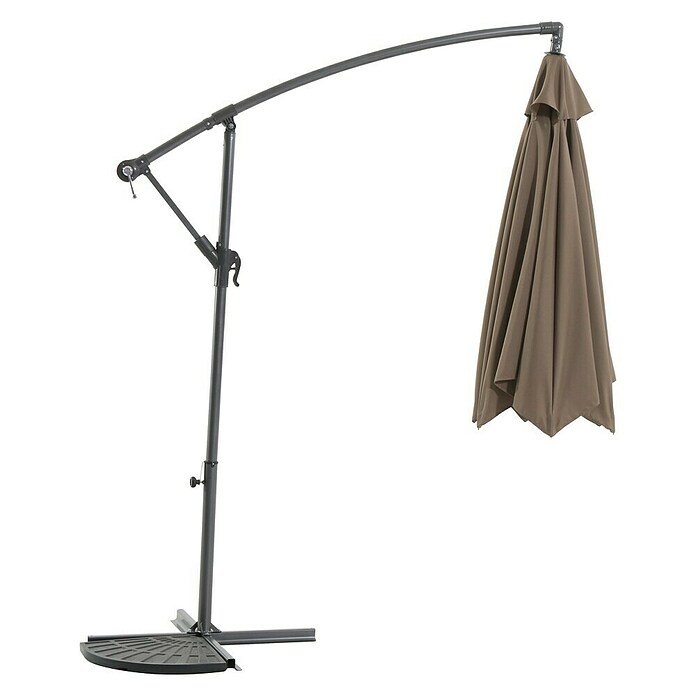 Sunfun Ampelschirm Toscana II (Taupe, Durchmesser: 300 cm)