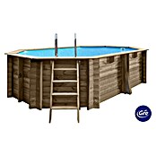 Gre Piscina de madera Grenada 2 (L x An x Al: 436 x 336 x 117 cm, 10.900 l, Marrón) | BAUHAUS
