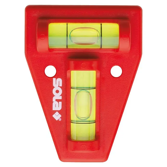 Sola Wasserwaage K5 - Länge: 6 cm, Anzahl Libellen: 2 Stk. - Rote Torpedo-Wasserwaage von Sola, ideal für präzise Messungen. Die robuste Bauweise und Libellen sorgen für zuverlässige Ergebnisse bei jedem Projekt.