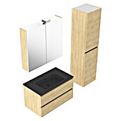 Allibert Badmeubelset Alma (Eik Arlington, Voorgemonteerd, Breedte spiegelkast/spiegel: 60 cm) | BAUHAUS