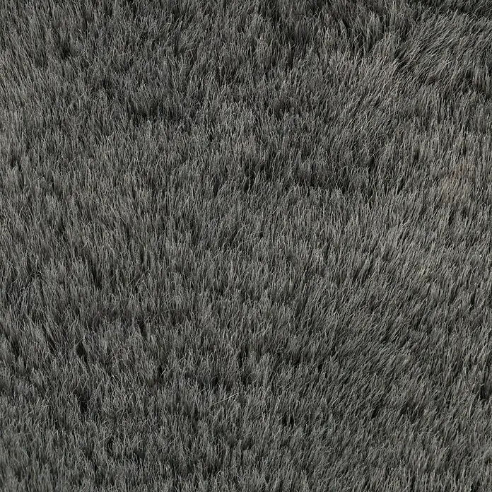 Kissen Happy - Graphit, 48 x 48 cm, 100 % Polyester - Nahaufnahme eines weichen, grauen Teppichs, der eine angenehme Textur und Wärme vermittelt. Ideal für gemütliche Wohnräume.