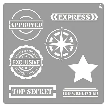 La Pajarita  Plantilla decorativa Stencil Stamps