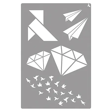 La Pajarita  Plantilla decorativa Stencil Origami