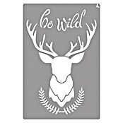 La Pajarita Plantilla decorativa Stencil Wild  (Ciervo, 20 x 30 cm, Plástico)