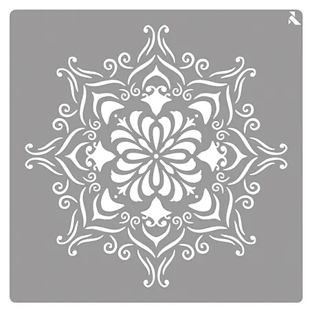 La Pajarita  Plantilla decorativa Stencil Barroco