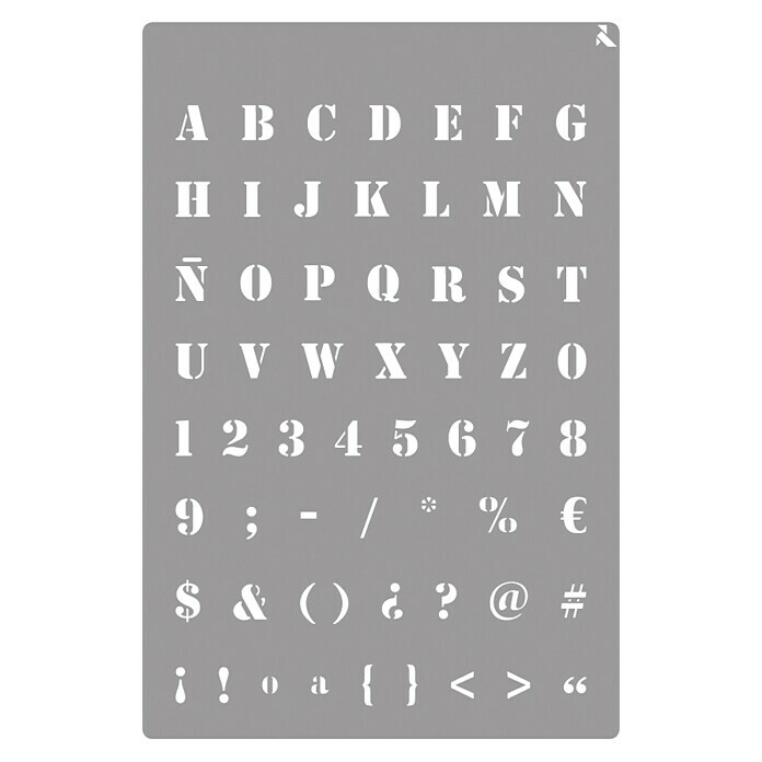 La Pajarita Plantilla decorativa Stencil Alphabet  (Alfabeto y números, 20 x 30 cm, Plástico)