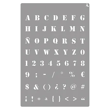 La Pajarita  Plantilla decorativa Stencil Alphabet