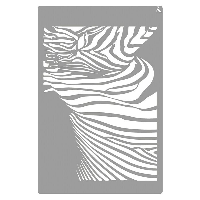 La Pajarita Plantilla decorativa Stencil Zebra (Zebra, 20 x 30 cm, Plástico)