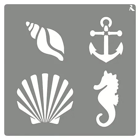 La Pajarita  Plantilla decorativa Stencil Sea