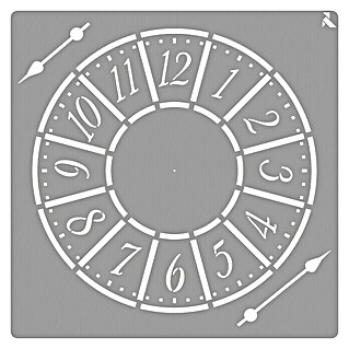 La Pajarita Plantilla decorativa Stencil Watch (Reloj, 20 x 20 cm, Plástico)