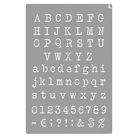 La Pajarita  Plantilla decorativa Stencil Typewriter