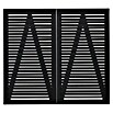 Plus Zauntor Osaka (200 x 180 cm, Schwarz RAL 9005, Holz) | BAUHAUS