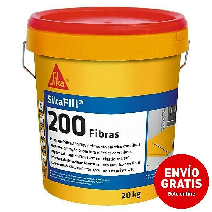 Sika Impermeabilizante SikaFill-200 Fibras (Teja, 20 kg)