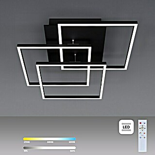 Reality Leuchten LED-Deckenleuchte Mobile (28 W, L x B x H: 42 x 39 x 10 cm, Schwarz)