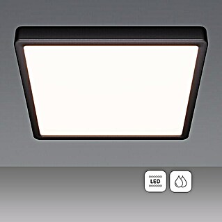 Eglo Fueva 5 LED-Deckenleuchte IP44 (20 W, L x B x H: 28,5 x 28,5 x 2,8 cm, Schwarz, Weiß, Warmweiß)