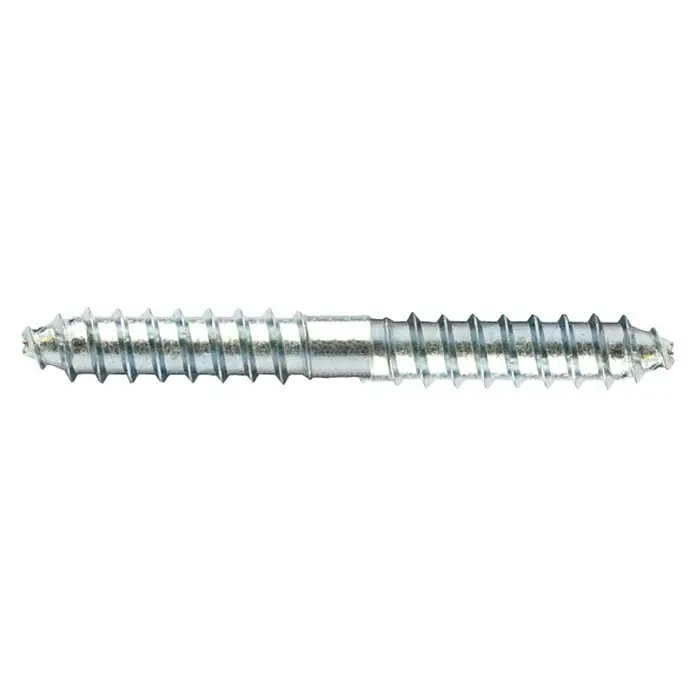 Micel Brimic Perno de doble rosca TRN14 - Ø x L: 4 x 40 mm, Zincado, 4 ud. - Tornillo de doble rosca de acero zincado para uniones de madera, con dos extremos roscados para una fijación segura.